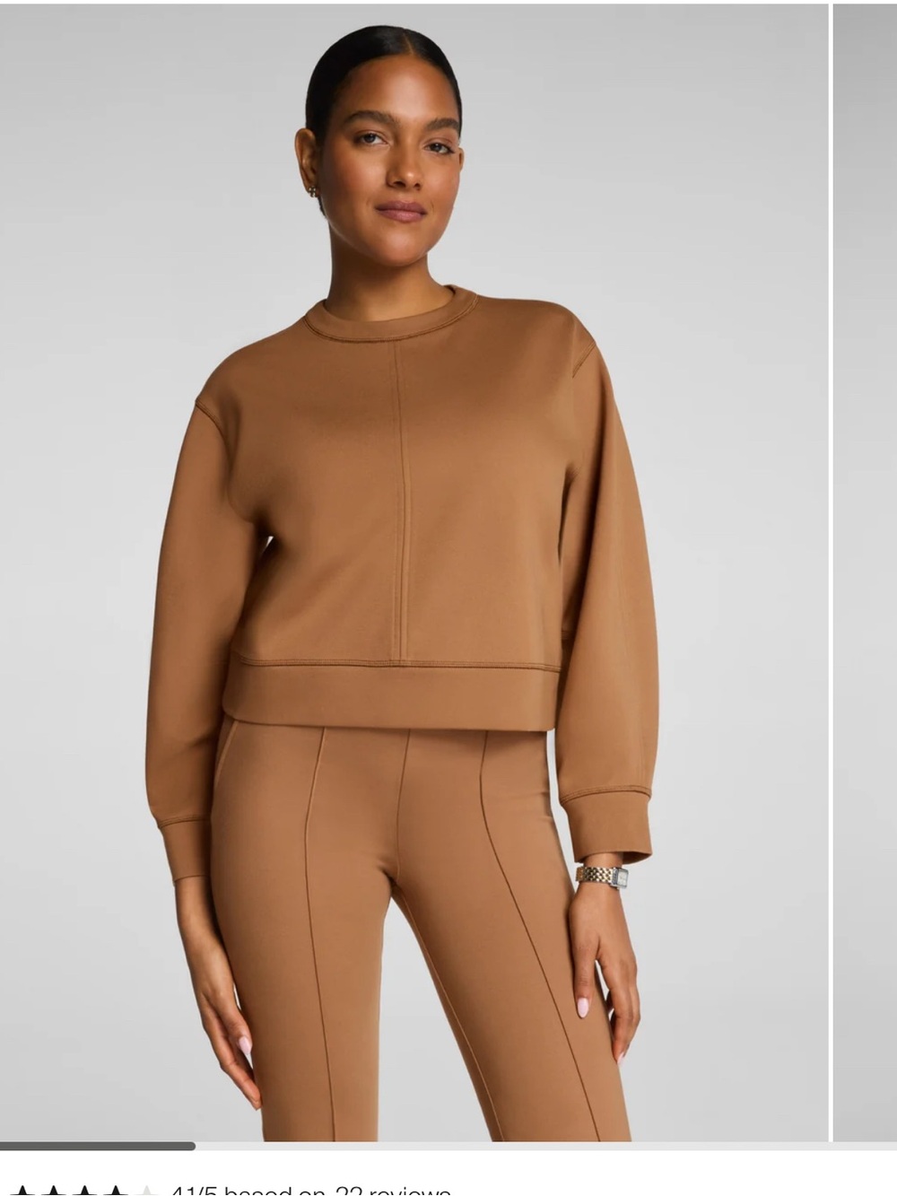 SPANZ Maplewood Ponte Crewneck Long Sleeve size small